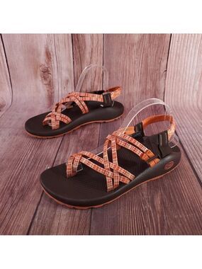 Chaco ZX/2 Womens Sz 11 Classic Patched Amber Orange Strap Sport Hiking Sandals